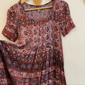 Ecote Summer Boho Sundress Dress SZ S